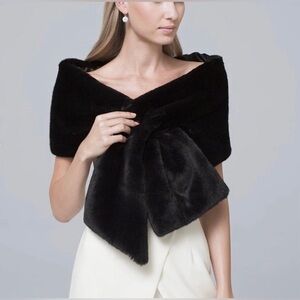 Fur puffer stole / neck scarf/ shawl
